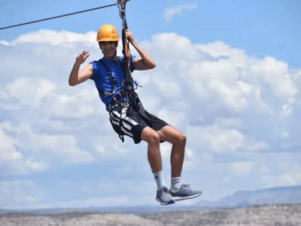 a man jumping in the air